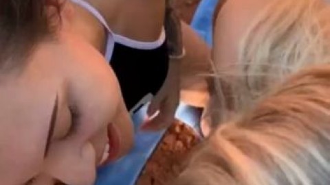 livvalittle outdoor double blowjob fuck sex