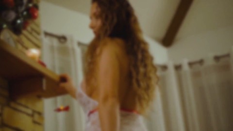 xenia crushova christmas lingerie tease sex